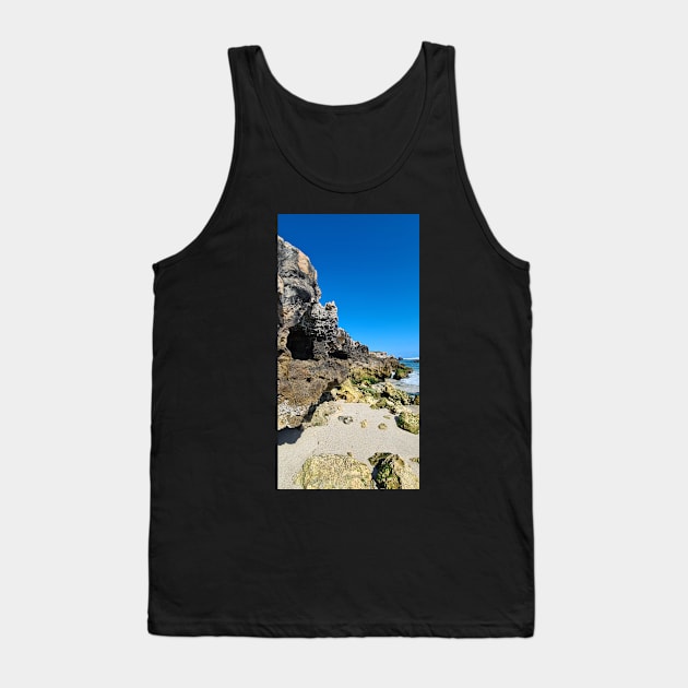 Beach caves and rocks Tank Top by FlossOrFi